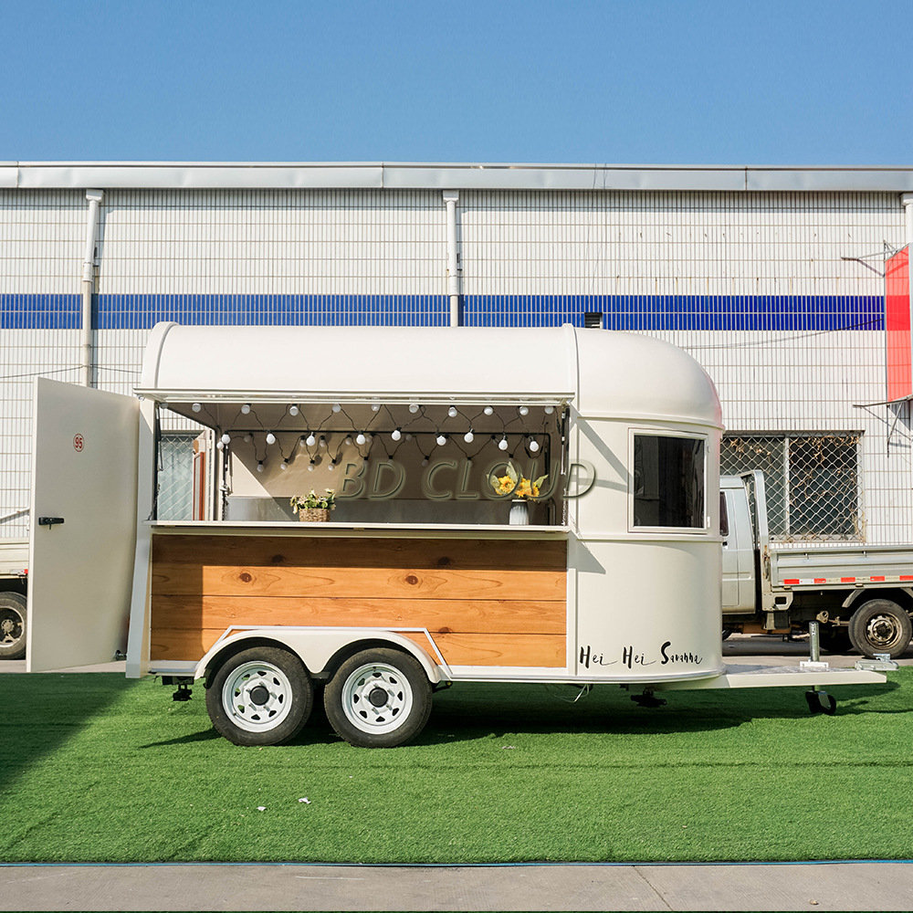 营地咖啡饮品车露营餐车复古运马车改装餐车工厂发货拖挂餐车