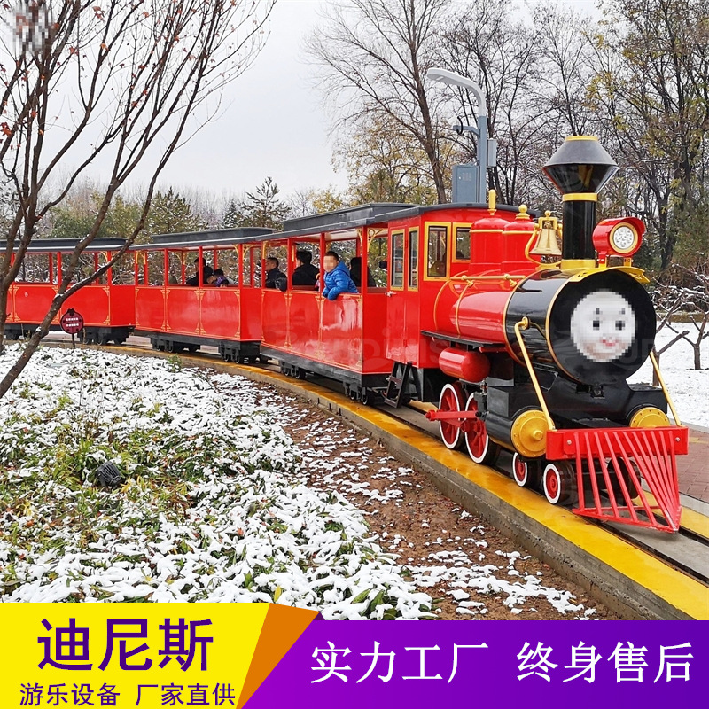 景区观光有轨道小火车儿童游乐设备 户外花海电动迷你冒烟火车