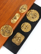 老式樟木箱子铜箱扣搭扣仿古铜首饰盒五金铜配件木盒锁片锁鼻
