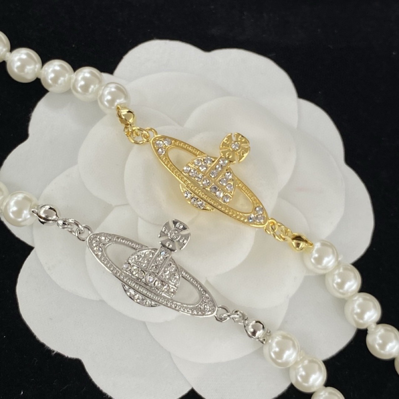 西太后土星珍珠项链女 经典满钻欧美时尚轻奢设计高版本跨境爆品