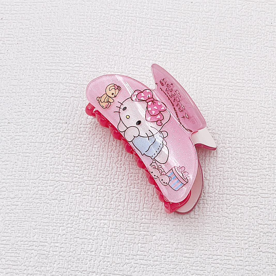 Sanrio Japanese Popular Barrettes Girl Cute Hello Kitty Cinnamoroll Babycinnamoroll Thin and Glittering Girl Heart Children Hair Accessories Factory