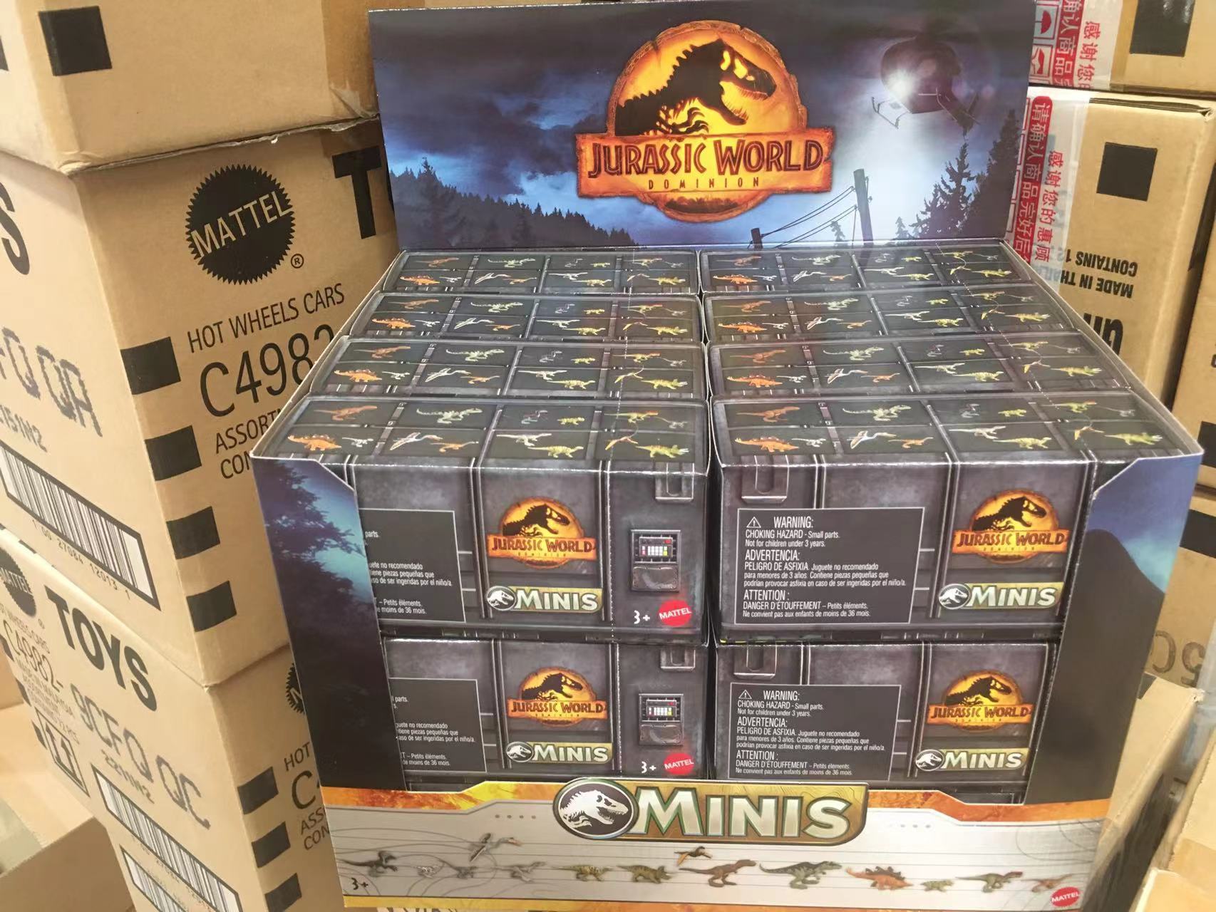 美泰侏罗纪世界电影3统治盲盒 迷你恐龙盲包霸王龙男孩收藏玩具