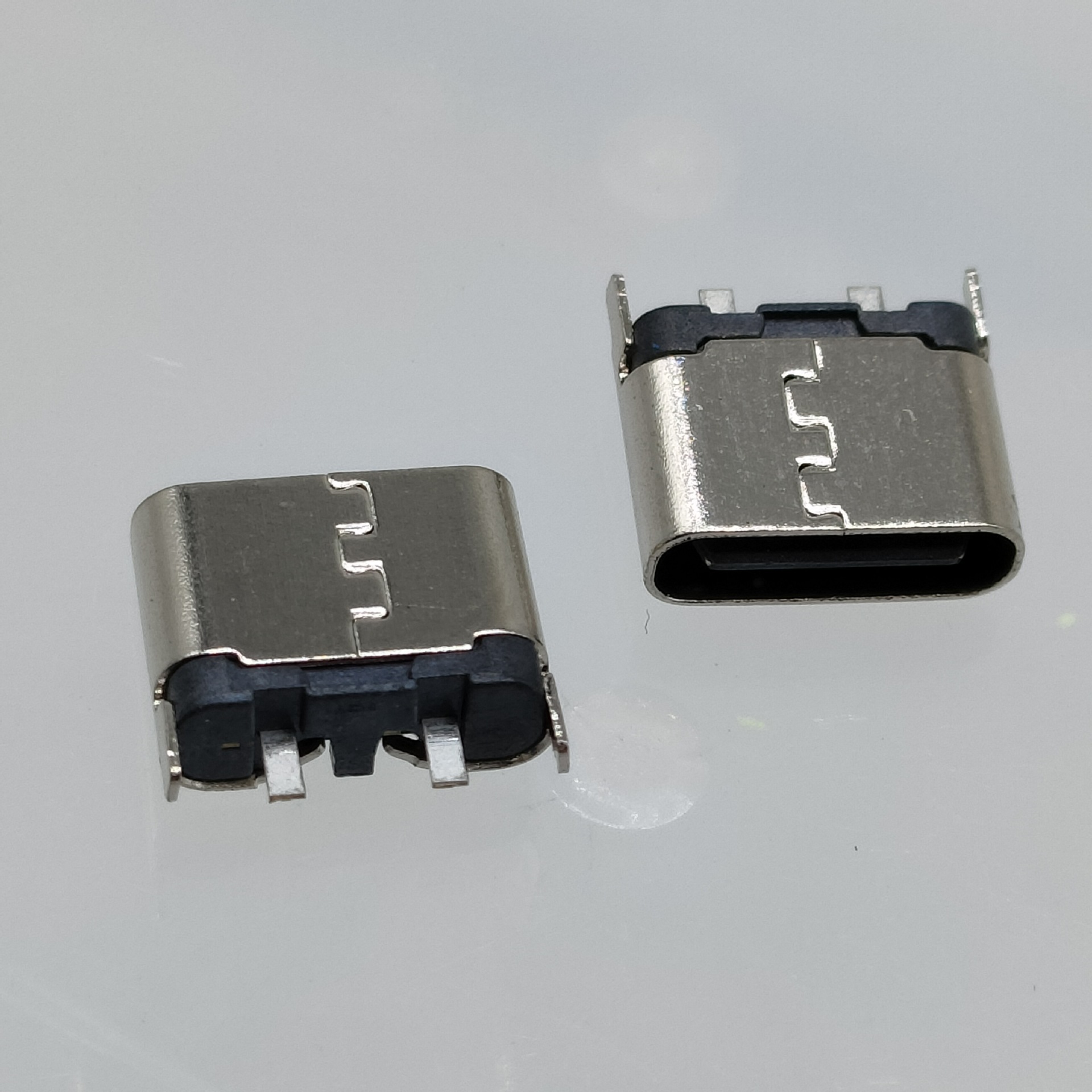 180度立插2ptypec母座2p四芯简易板大电流typec母座小家电款