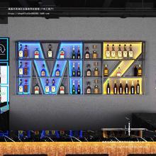酒柜红酒架挂墙壁挂式创意发光字母置物架餐厅酒架酒吧吧台柜
