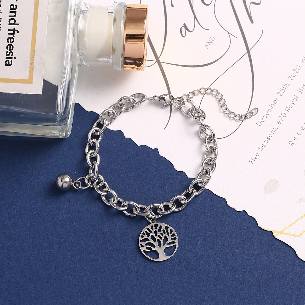 European and American Retro Simplicity Bracelet Personality Trend Wild Tree of Life Short Bracelet Light Luxury Minority Fashion Jewelry