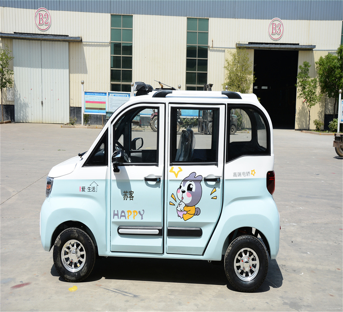 苏客四门四座电动四轮车全封闭式家用接送学生代步小型新能源汽车