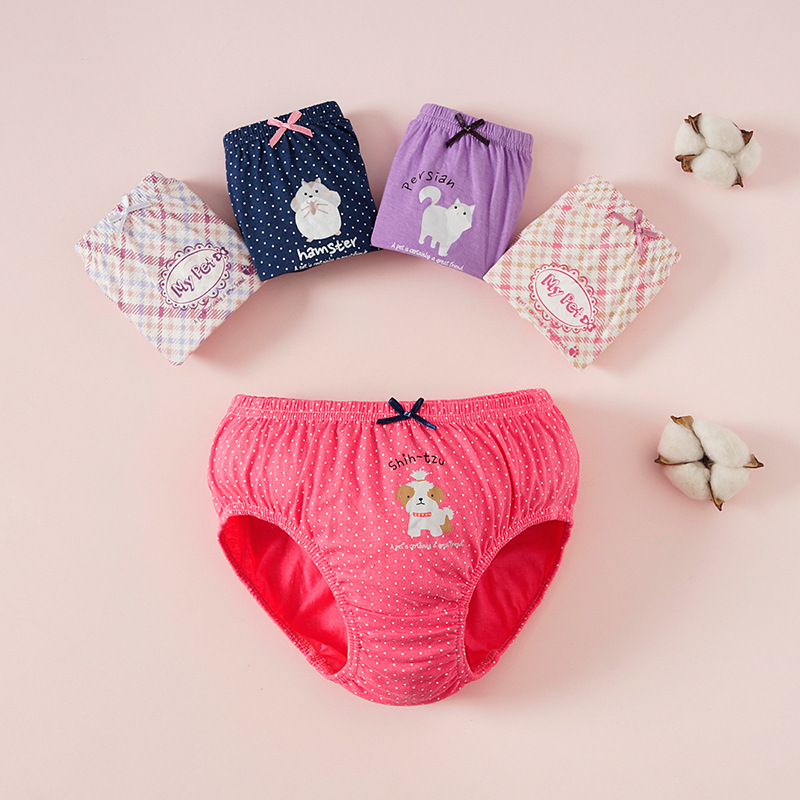 2024新款儿童内裤棉质中小童卡通盒装三角裤宝宝不夹屁屁女童内裤