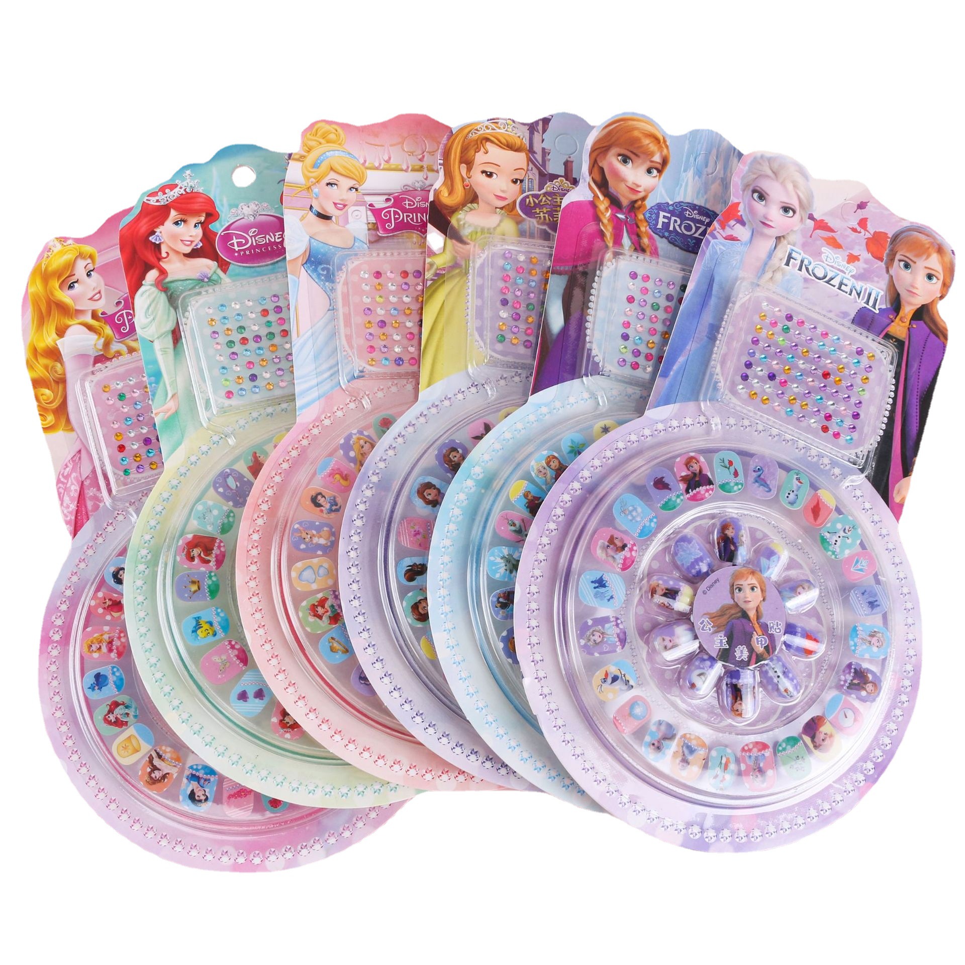 Free Shipping New Children's Nail Stickers Princess Elsa Exquisite Children's Nail Stickers Nail Stickers Set Diy Nail Stickers Wholesale