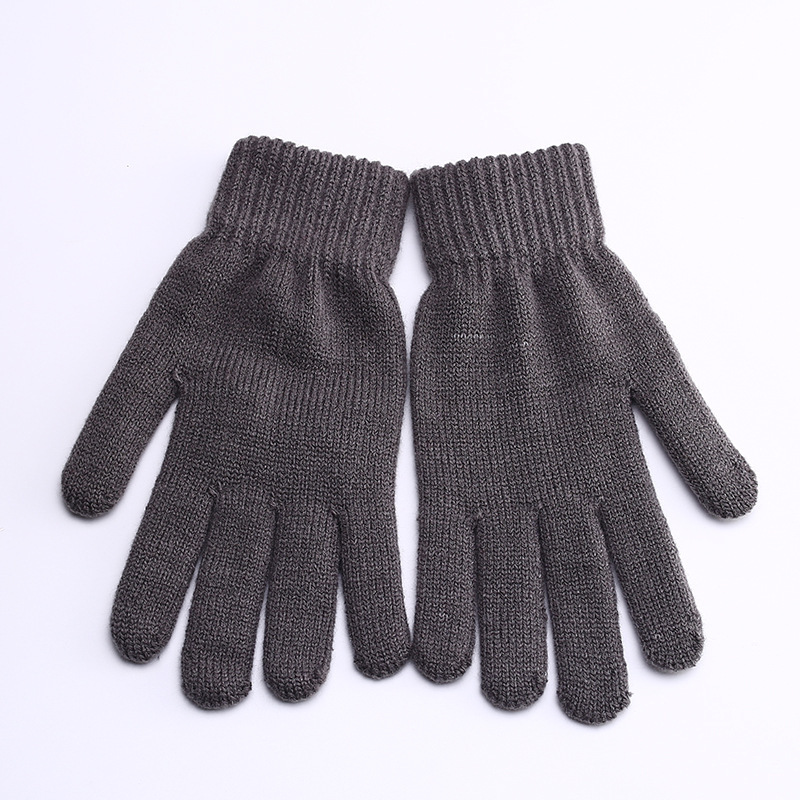 Factory in Stock Wholesale Knitted Gloves for Men and Women Cold Protection in Winter Warm Knitting Wool Gloves Autumn and Winter Cycling Gloves