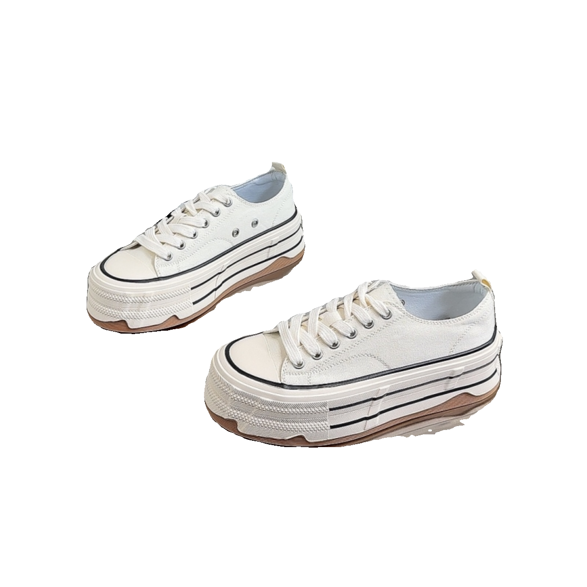 可卡依帆布鞋厚底2024新款女黑色超火软底经典设计感小众休闲板鞋