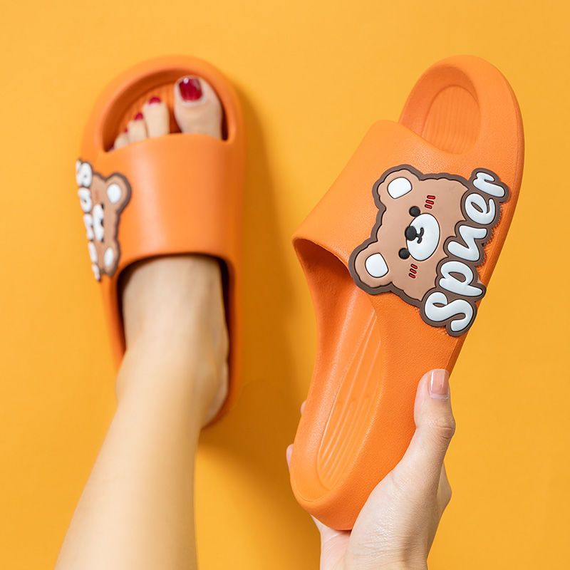 2023 New Fashion Brand Girls' Outdoor Slippers Bear Korean Style Slippers Couple Home Summer Slippers Wholesale