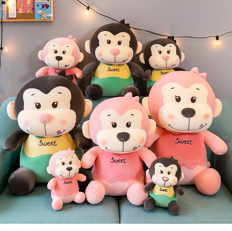 2021年新款情侣猴毛绒玩具公仔情侣玩偶布绒娃娃女生节日礼物批发