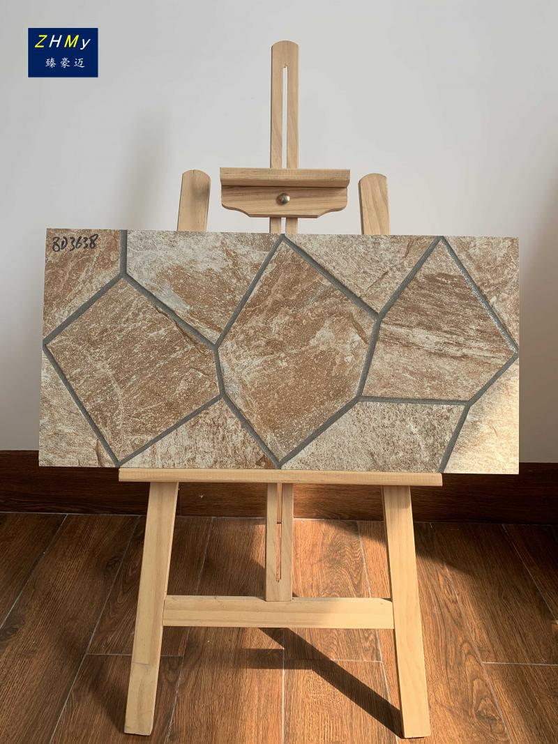 外墙砖石面凹凸仿古文化砖300600 仿鹅卵石地砖庭院民宿花园阳台