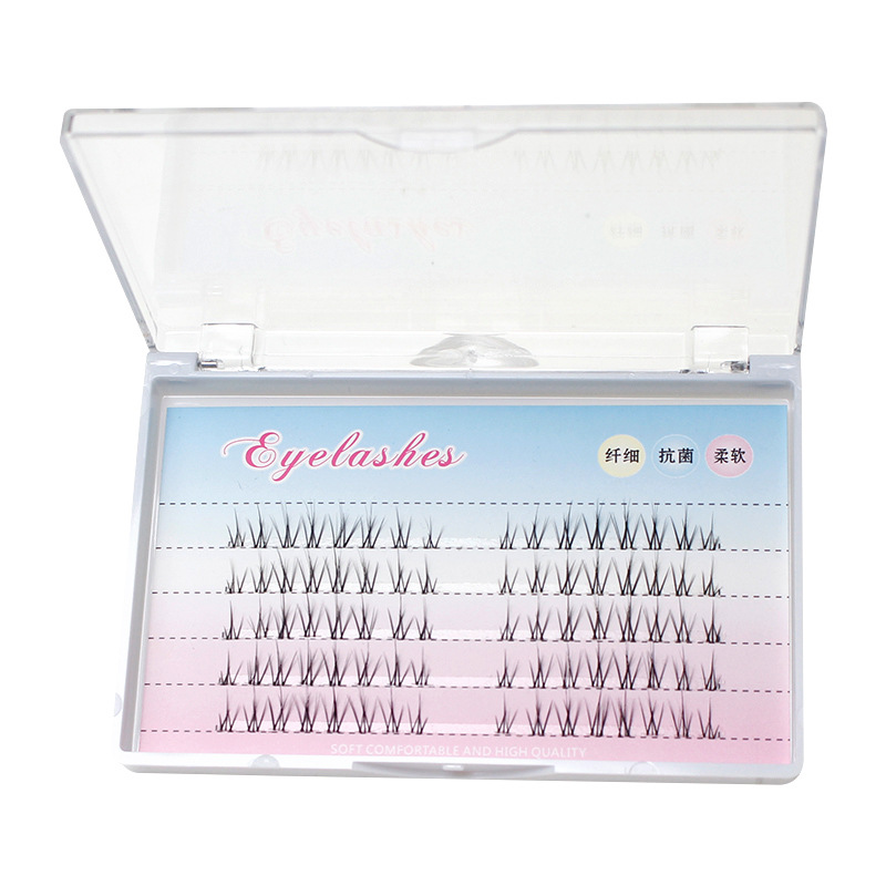 False Eyelashes Female Supernatural Segmented Individual False Eyelash Single Cluster Self-Grafting Fairy Hair Eyelash