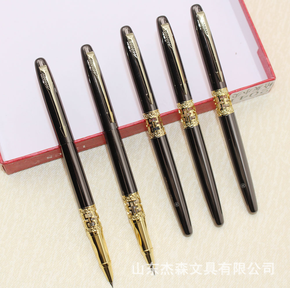 烂笔头2041枪灰镂空金属两用钢笔墨水墨囊学生商务办公签字笔水笔