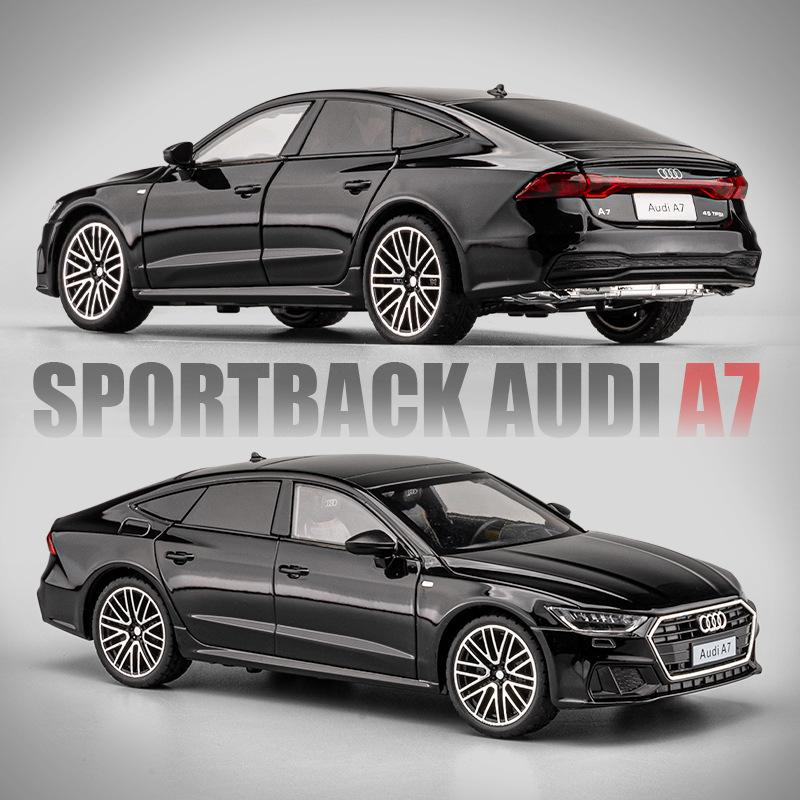 奥迪a7车模型仿真合金跑车汽车模型收藏摆件轿车男孩玩具车礼物