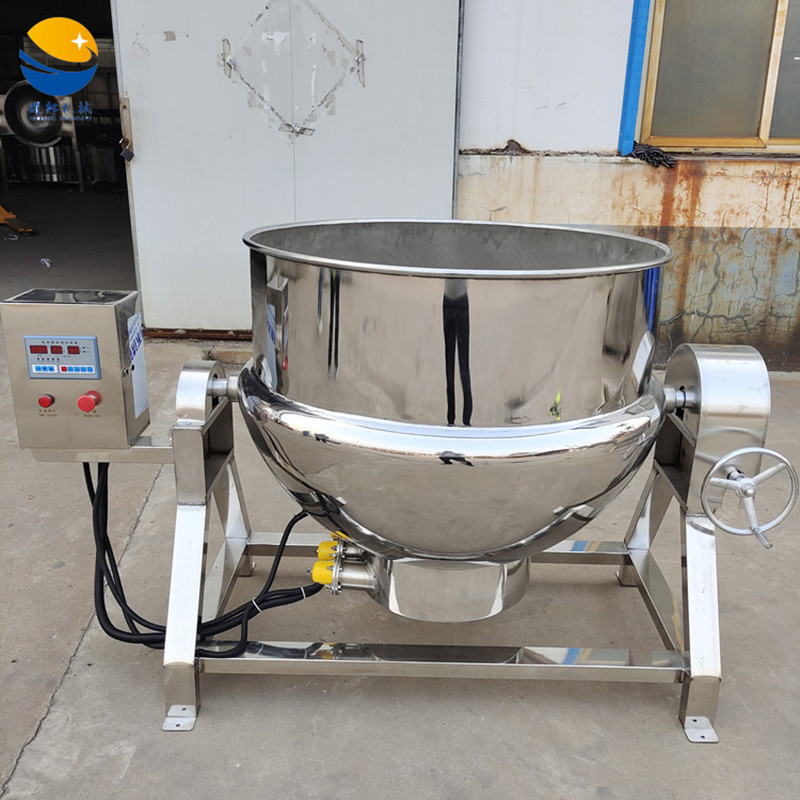 双层200l卤肉锅 工业大型不锈钢海参煮锅 恒温控制电加热熬汤锅