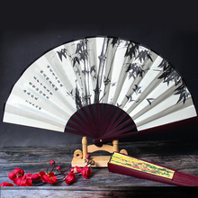 古风古画夏季扇子8寸10寸中国风绢布折扇男霸气随身折叠扇汉服扇