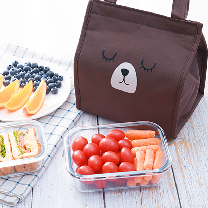 New Insulated Lunch Bag Portable Work Lunch Box Bag Extra Thick Retain Freshness Ice Pack Student Take-out Lunch Bag