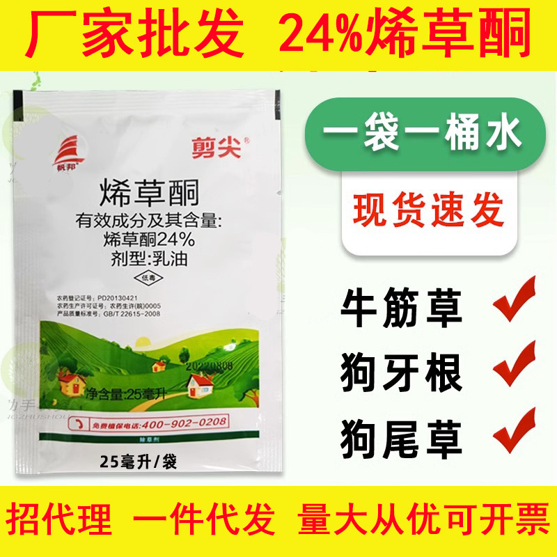 帆邦24%烯草酮油菜白菜甘蓝蔬菜豌豆除草剂除禾本科杂草除草剂