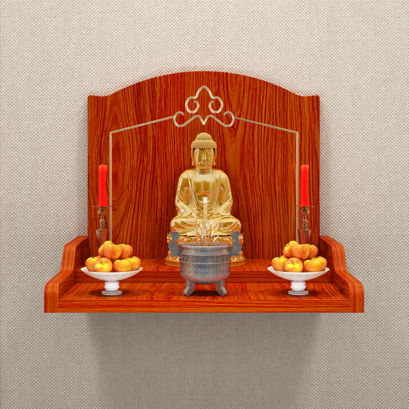 批发家用供台挂壁式佛龛神龛佛像底座供奉台牌位架子供桌柜子实木