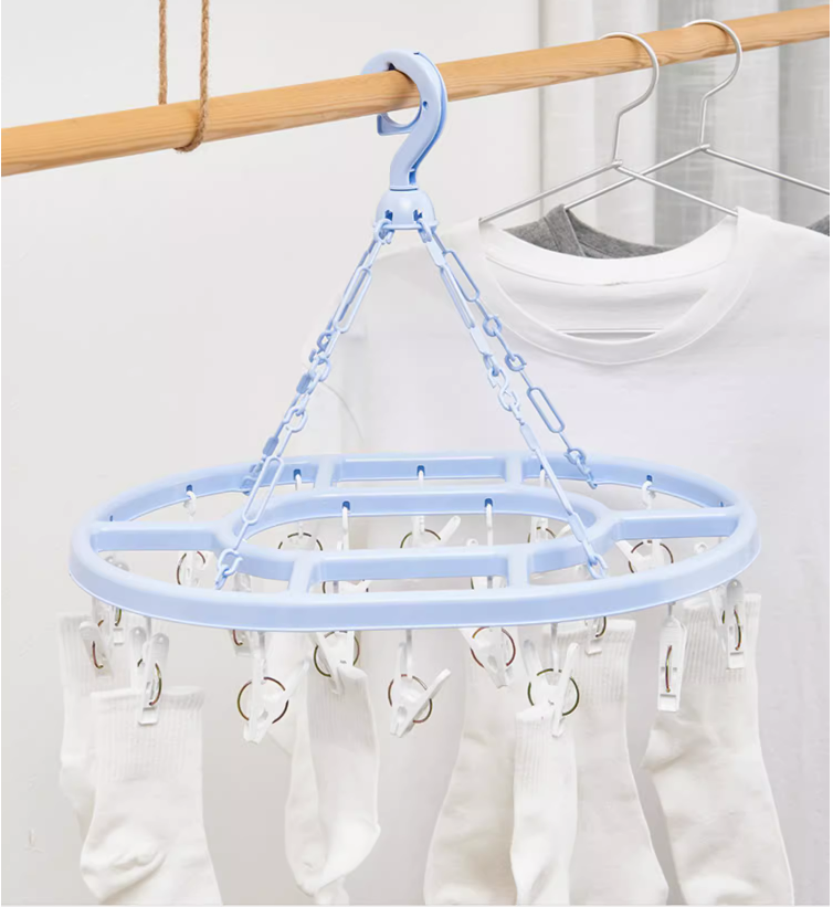 77n家用椭圆形24夹中号晾晒内衣裤袜塑料晒架塑料衣架多头夹-阿里巴巴