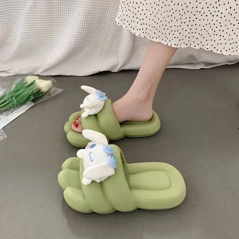 2023 New Women's Outdoor Cartoon Sandals Cute Sweet Soft Bottom Non-Slip Home Slip-on Slippers