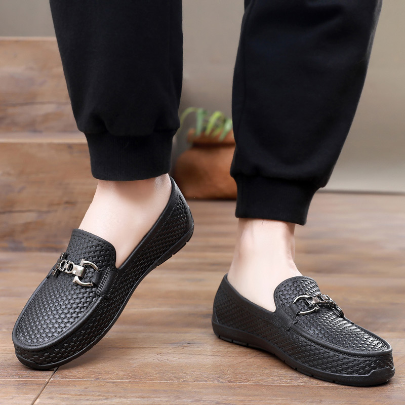 时尚英伦风男士休闲豆豆鞋乐福鞋浅口短筒外穿休闲舒适百搭男单鞋