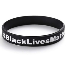 Hashtag Black Lives Matter Black 硅胶手环 手腕带 手圈