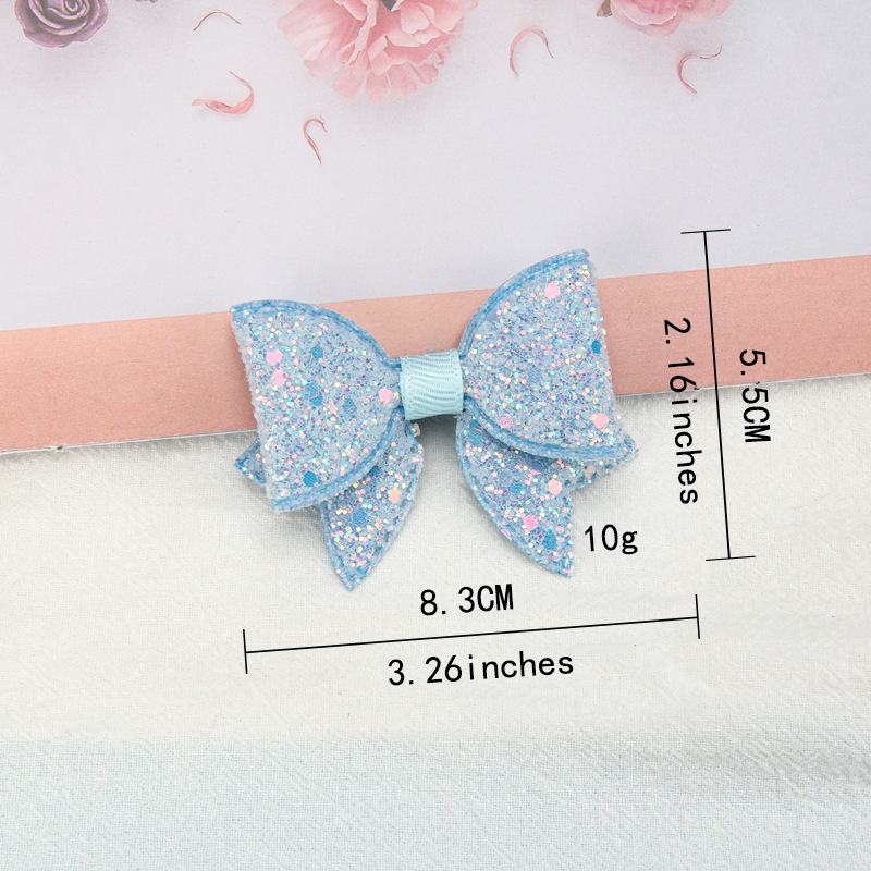 Korean Style Cute Bowknot Children Princess Elsa Bowknot Hair Accessories Frozen Suit Material Headdress Flower