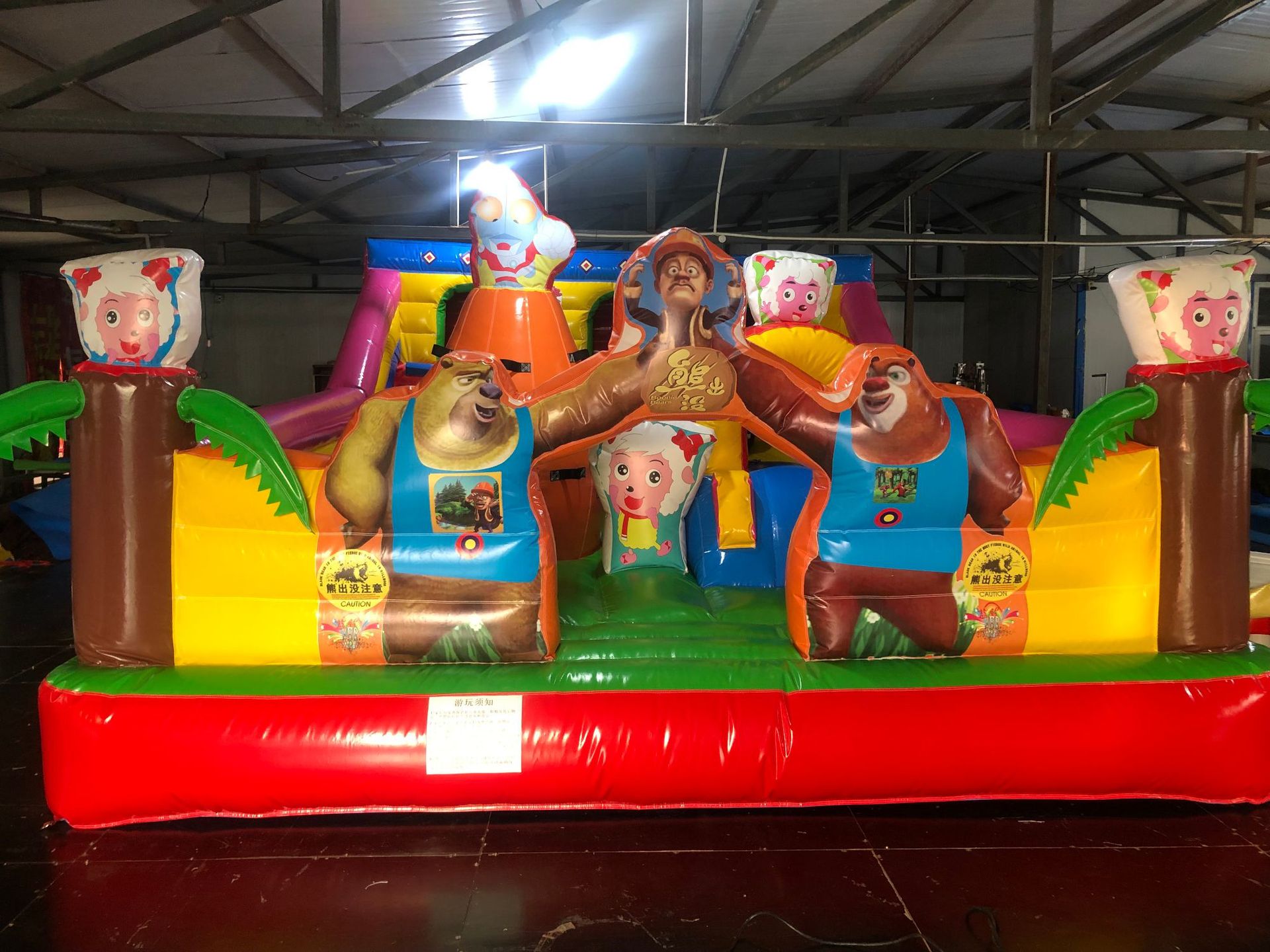 熊出没卡通跳床儿童充气城堡滑梯蹦蹦床淘气堡玩具户外摆摊