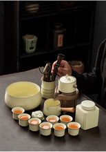 rqc新款汝窑懒人自动茶具套装中式家用一套精品高端送礼泡茶神器