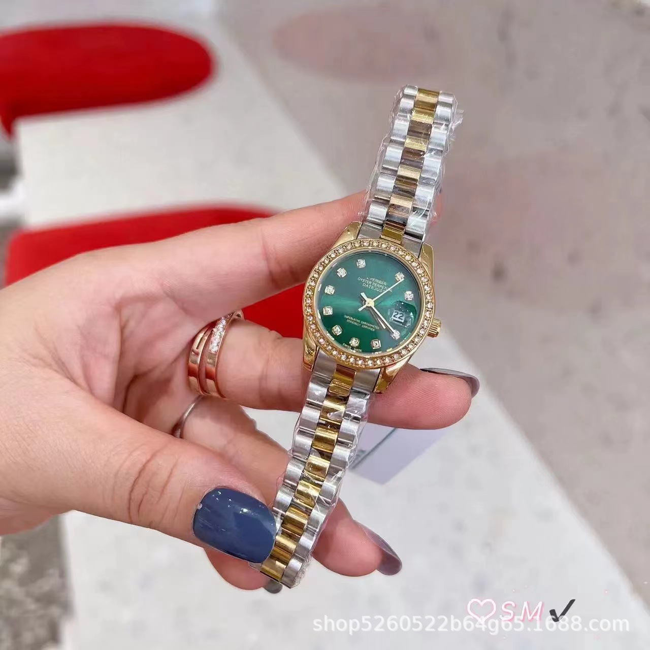 Lao Jia 31mm Log Series Automatic Mechanical Fashion Women's Wear Diamond-Embedded Watch Fine Steel Case Sapphire Glass
