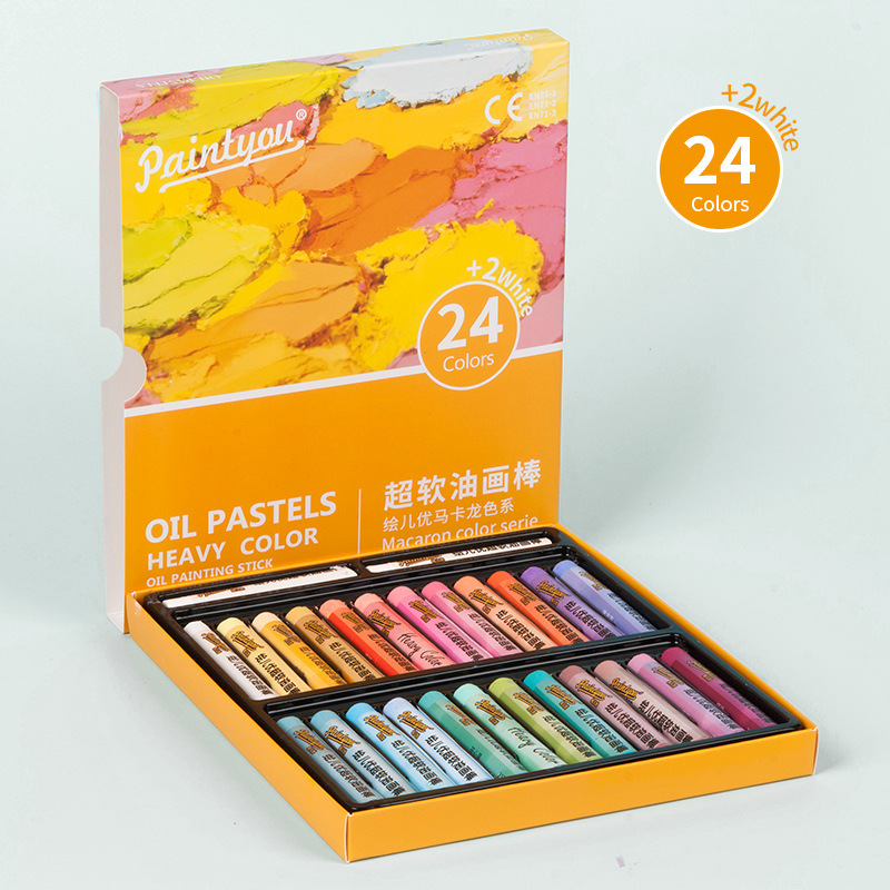 Heavy Color Super Soft Crayon Boxed 12 Safe Non-Toxic 24/36/48 Art Teacher Professional Institution Recommended Set