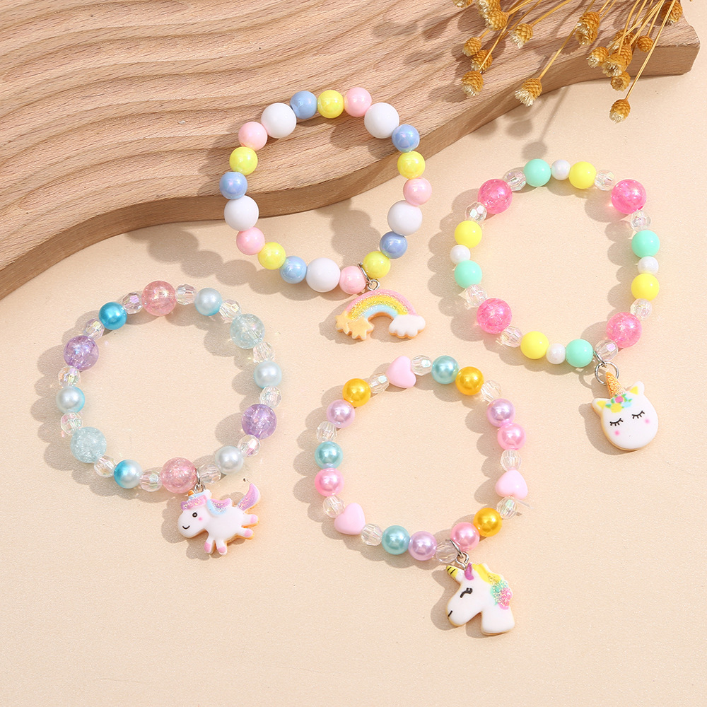 15cm children‘s acrylic bracelet female little princess beaded cartoon animal cute girl bracelet student jewelry