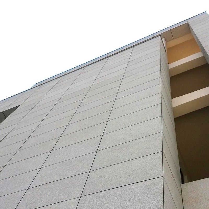 现货芝麻白外墙干挂 白麻火烧面大理石地铺砖 户外工程芝麻白板材