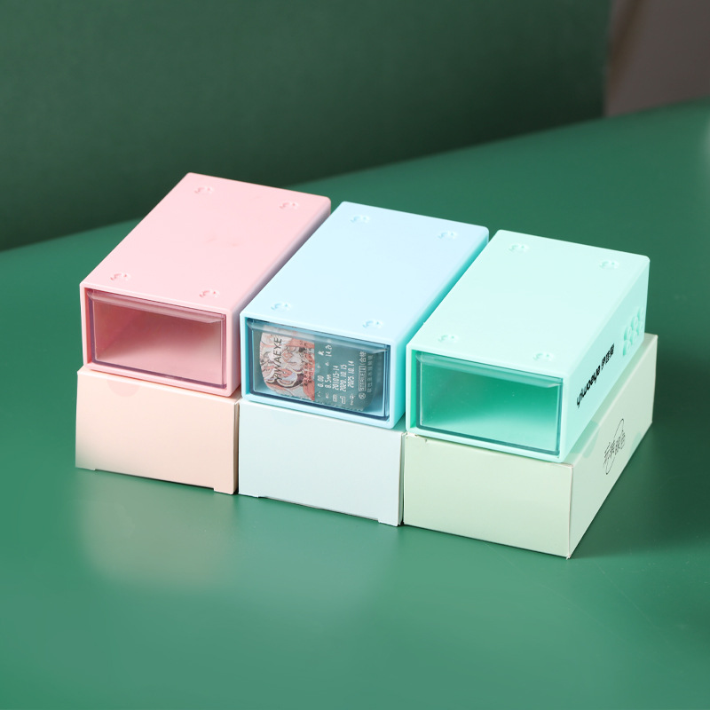 美瞳日抛收纳盒 抽屉式隐形眼镜盒 佩戴工具护理伴侣盒便携