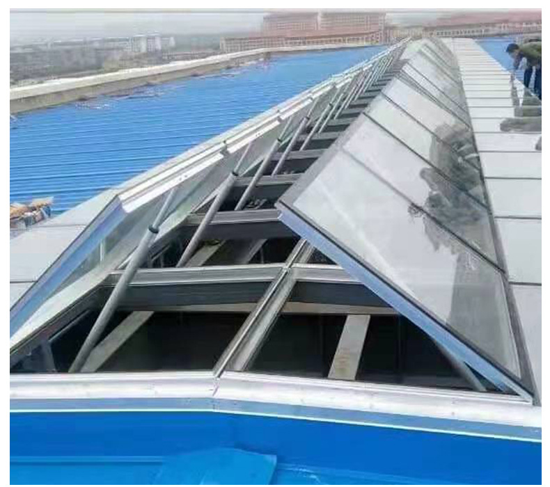 加工定制 一字型通风天窗 消防联动排烟窗 屋顶排烟窗 来图定制