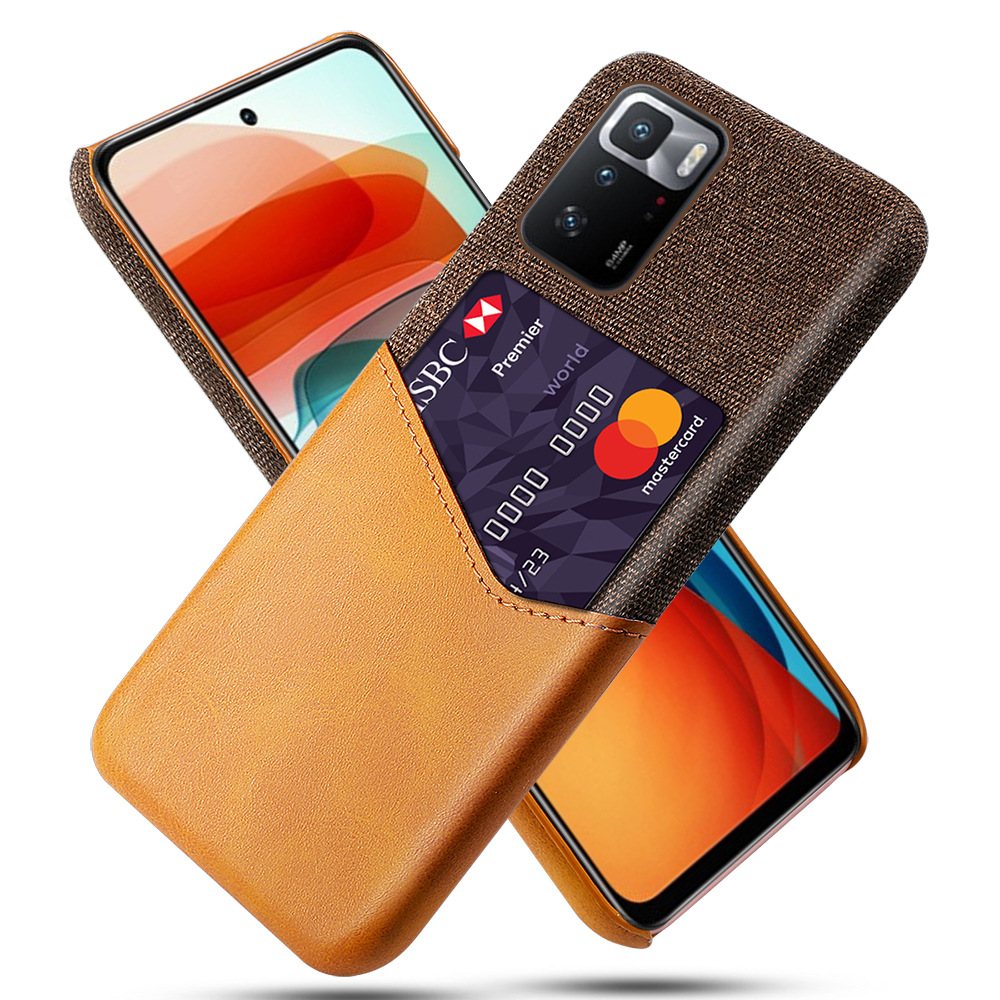 适用红米note10 5g 国内版手机壳布纹单插卡半包保护套皮套外壳