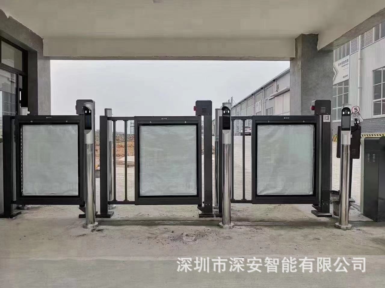 小区门禁广告门 社区人行通道闸平移门 智能自动门禁系统刷卡开门