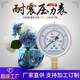 供应YN60压力计高精度不锈钢水压油压M14*1.5 气压耐震压力表