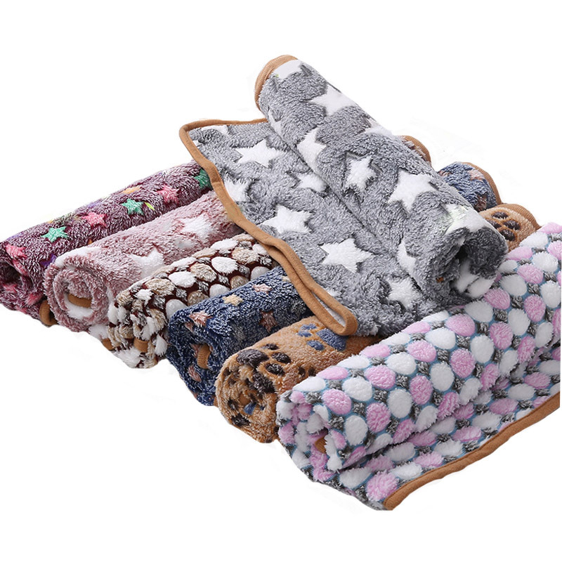 四季保暖宠物用品法兰绒印花毛毯狗窝猫窝用舒适垫子睡觉被子睡毯