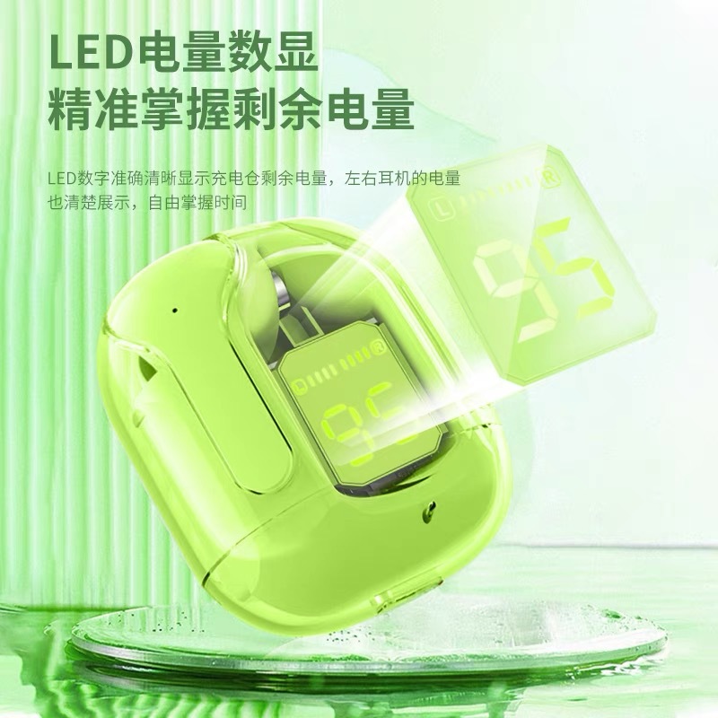 Popular Hk3 New Transparent Warehouse Large Power Tws Wireless Mini in-Ear Macaron Bluetooth Headset