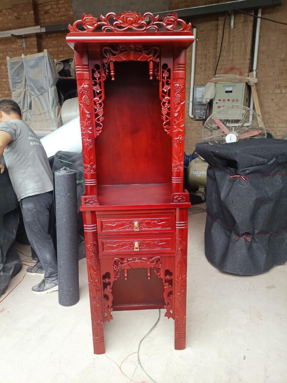 实木祖宗柜 财神柜祖先柜金玉满堂 佛龛 佛柜 供台柜二层神关公柜