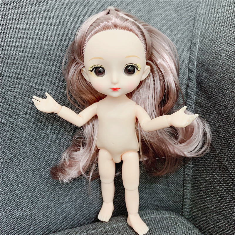 17厘米bjd洋娃娃素体过家家女孩公主玩具13关节8分乐乐芭芘小裸娃