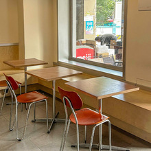 中古风休闲咖啡厅海洋板桌椅组合韩系奶茶甜品烘焙店餐桌商用桌子