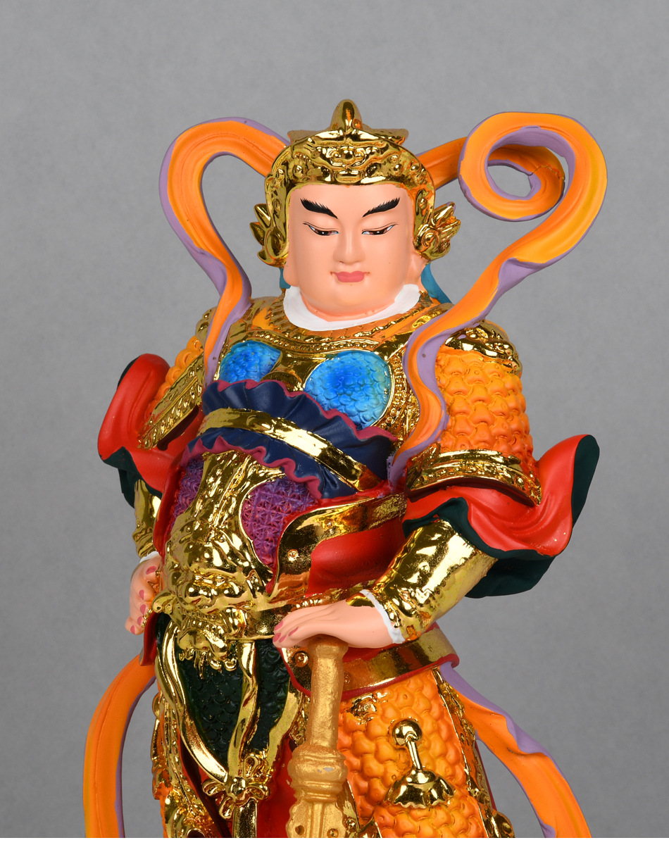 韦陀伽蓝菩萨佛像家用门神佛教大护法韦驮关公神像关羽寺庙摆件