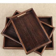 日式木质茶盘长方形托盘家用实木茶托盘创意茶盘木质功夫茶盘批发