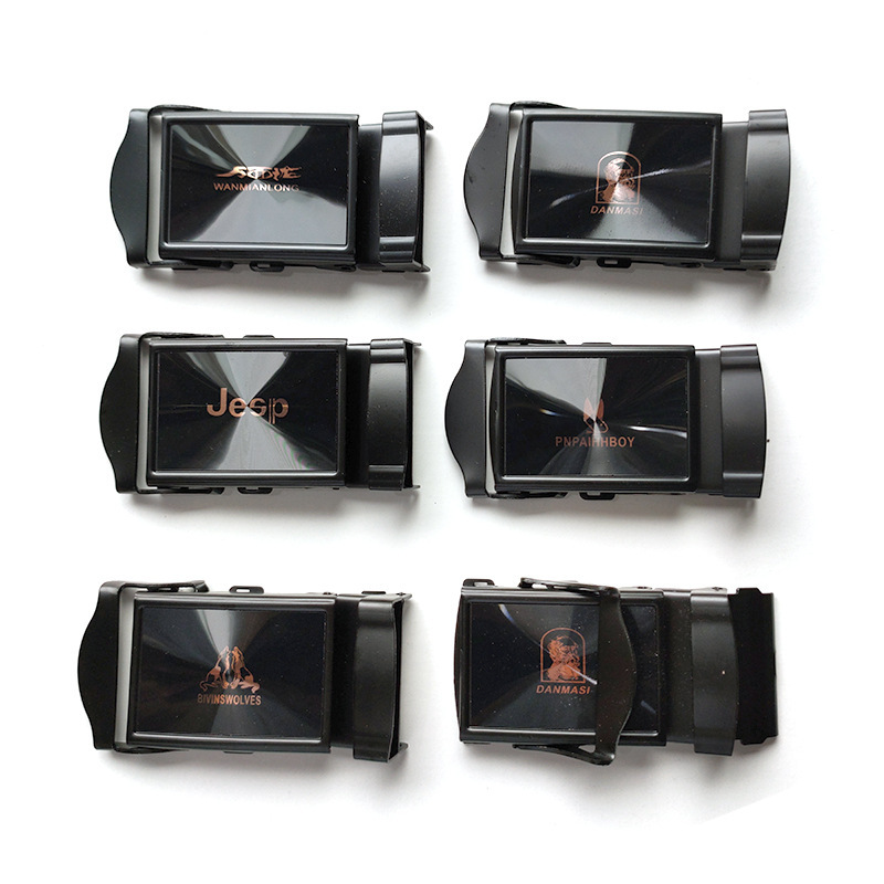 男士无牙按压式腰带扣头压板光板卡布带牛仔扣航空牛筋无孔裤带头