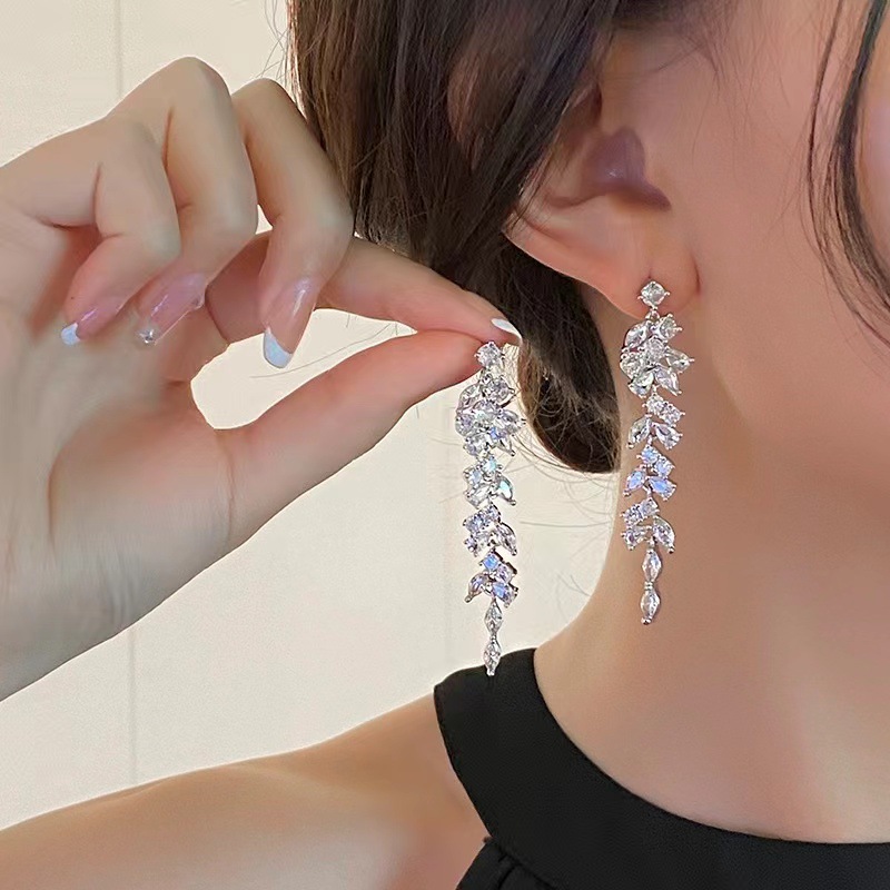 S925 Silver Needle High-Grade Bow Tassel Earrings for Women 2023 New Style Earrings Retro Popular Earrings Earrings